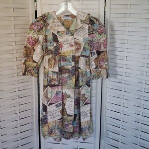 Malley Too vintage scalop hem romantic floral girls dress 6X